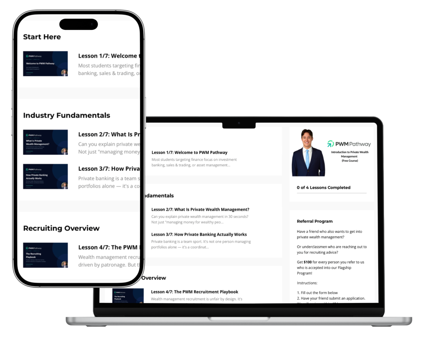 Preview of the PWM Pathway course platform