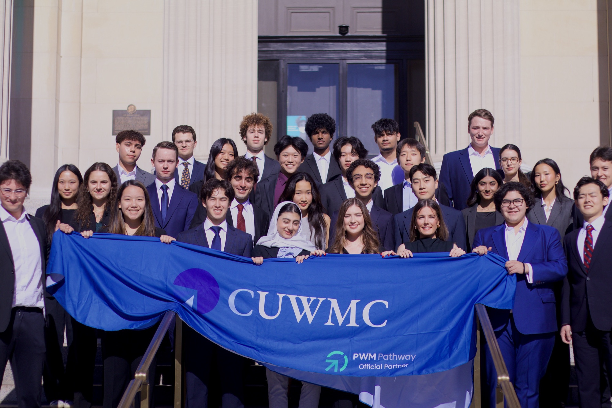 The board of the Columbia Undergraduate Wealth Management Club, an official PWM Pathway partner