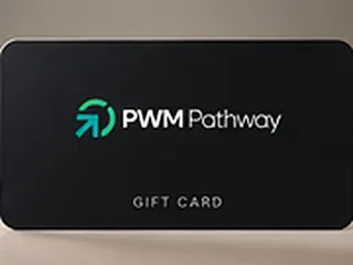 Concept rendering: a black PWM Pathway gift card.
